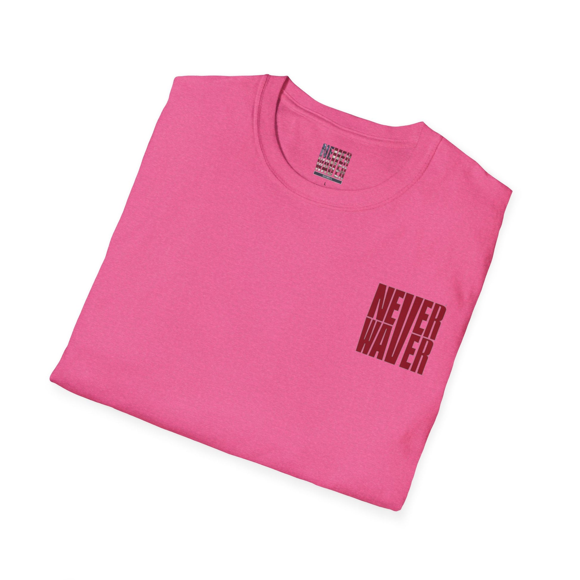 Never Waver Just A Mom Trying Not to Raise A&&holes Unisex Softstyle T-Shirt - Never Waver