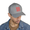 Stylish Embroidered Cap - "NEVER WAVER" Red Baseball Hat