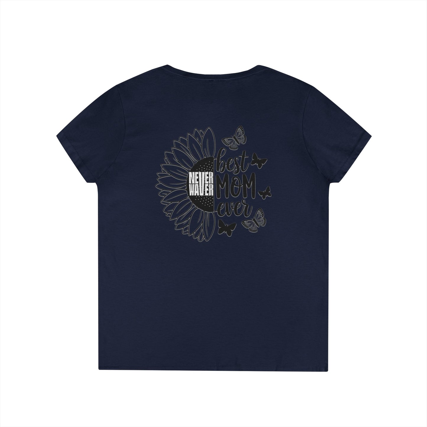 Never Waver Best Mom Ever V-Neck T-Shirt | Perfect Gift for Mother's Day | Casual Everyday Wear - Never Waver