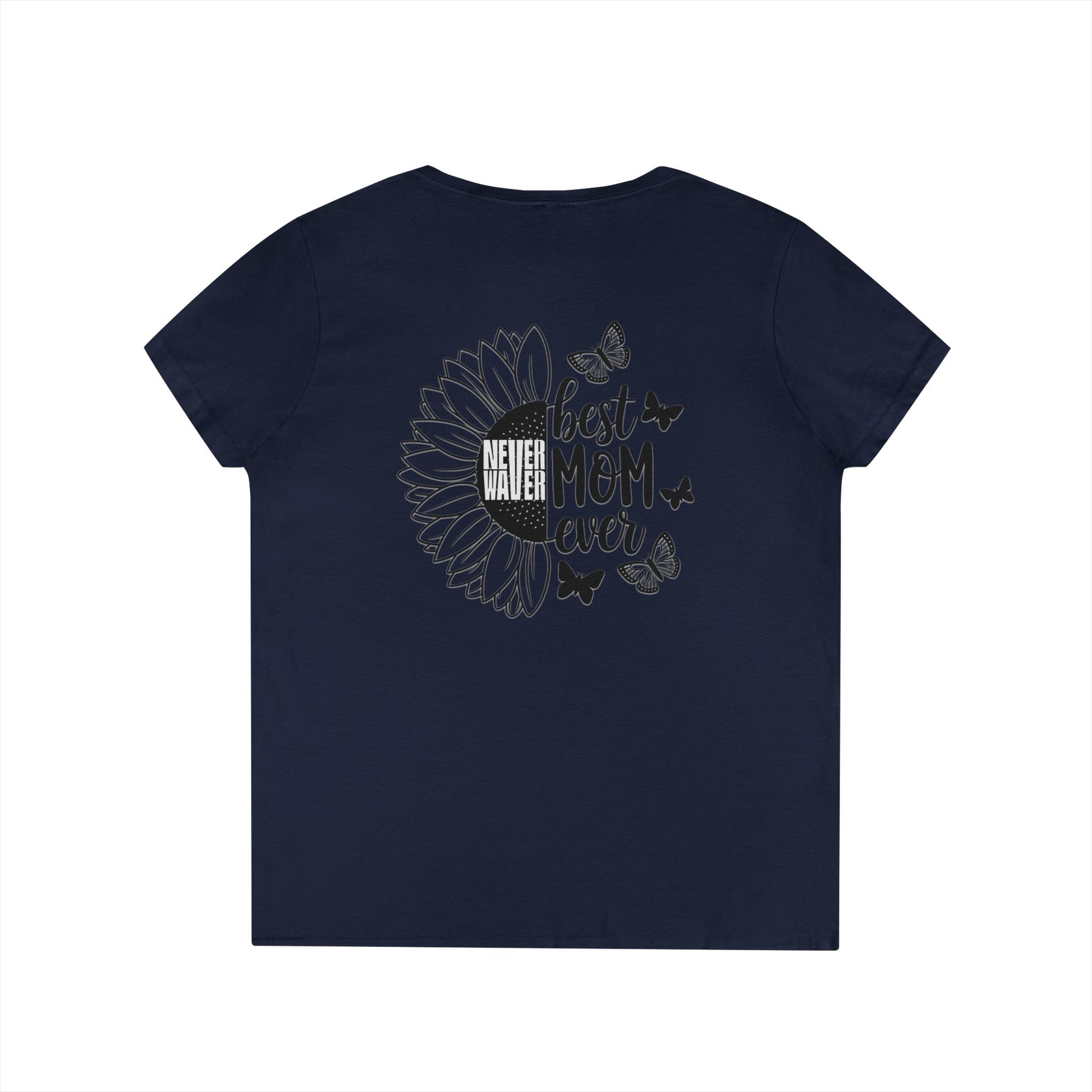 Never Waver Best Mom Ever V-Neck T-Shirt | Perfect Gift for Mother's Day | Casual Everyday Wear - Never Waver