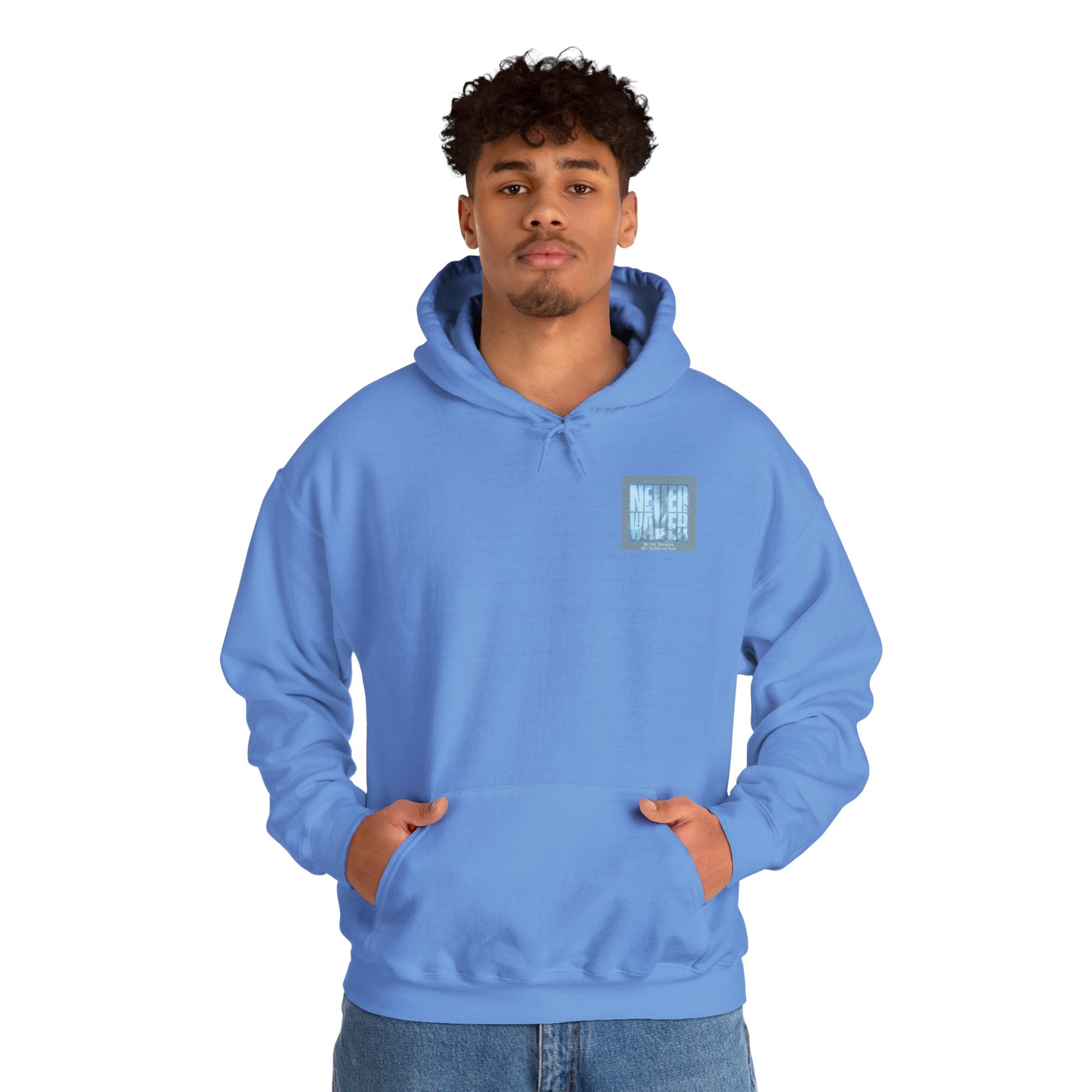 Cozy Unisex Hooded Sweatshirt - "Never Waver" Motivational Design - Never Waver