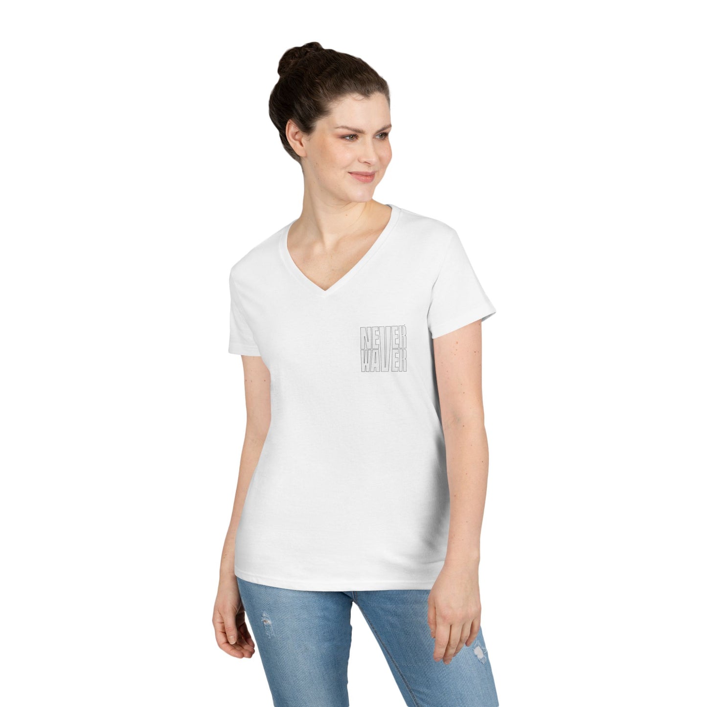 Never Waver Best Mom Ever V-Neck T-Shirt | Perfect Gift for Mother's Day | Casual Everyday Wear - Never Waver