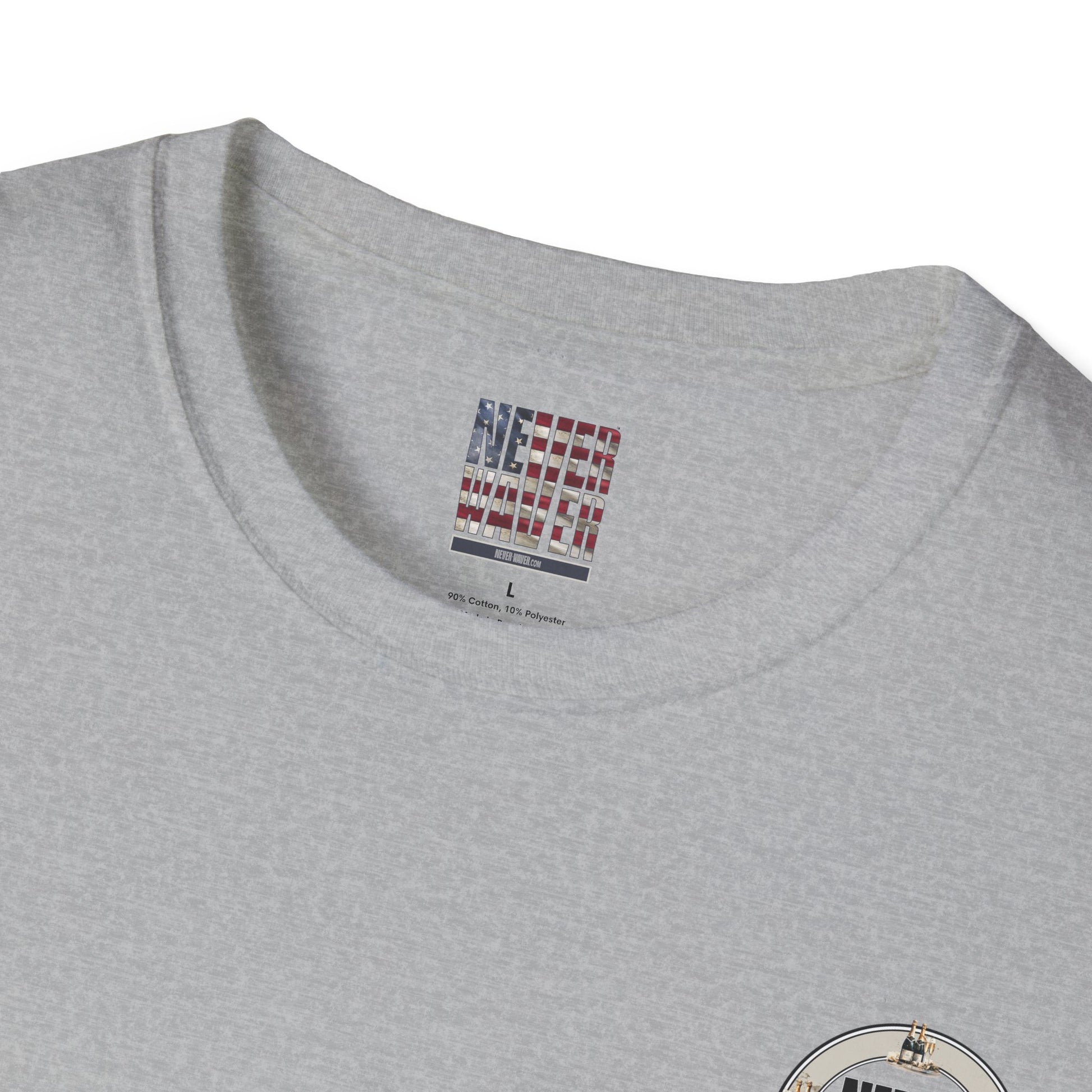 Never Waver Champagne Made Me Do It? Unisex Soft style T-Shirt - Never Waver