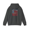 Unisex Heavy Blend™ Hooded Sweatshirt - 'New York Fans Never Waver W Leopard Football' American Pride Design - Never Waver