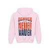 Denver Fans Never Waver Youth Heavy Blend Hooded Sweatshirt - Never Waver