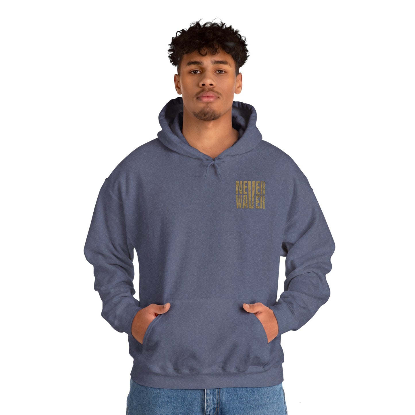 New Orleans Fans Never Waver Unisex Heavy Blend™ Hoodie - Motivational Sweatshirt for Fans - Never Waver