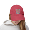 Unisex Distressed Cap - 'NEVER WAVER' Inspirational Hat for Everyday Wear Multi Color Leopard