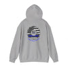 Never Waver Always Back the Blue Hooded Sweatshirt - Unisex Heavy Blend™ - Never Waver
