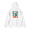 Unisex Heavy Blend™ Hooded Sweatshirt -Miami Fans  NEVER WAVER w Leopard Football | Cozy Streetwear for Every Day - Never Waver