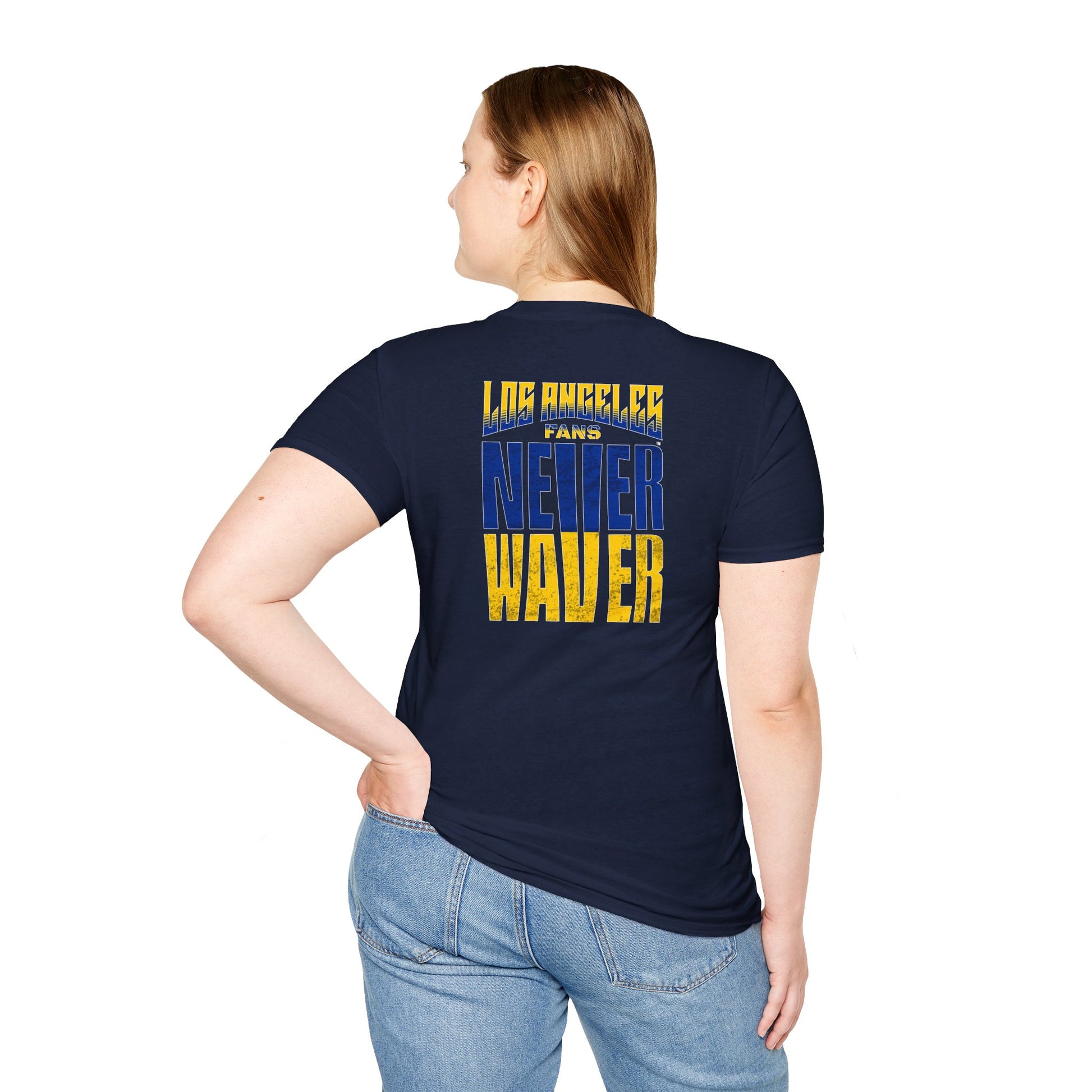 Los Angeles Fans Never Waver Unisex Softstyle T-Shirt - Never Waver