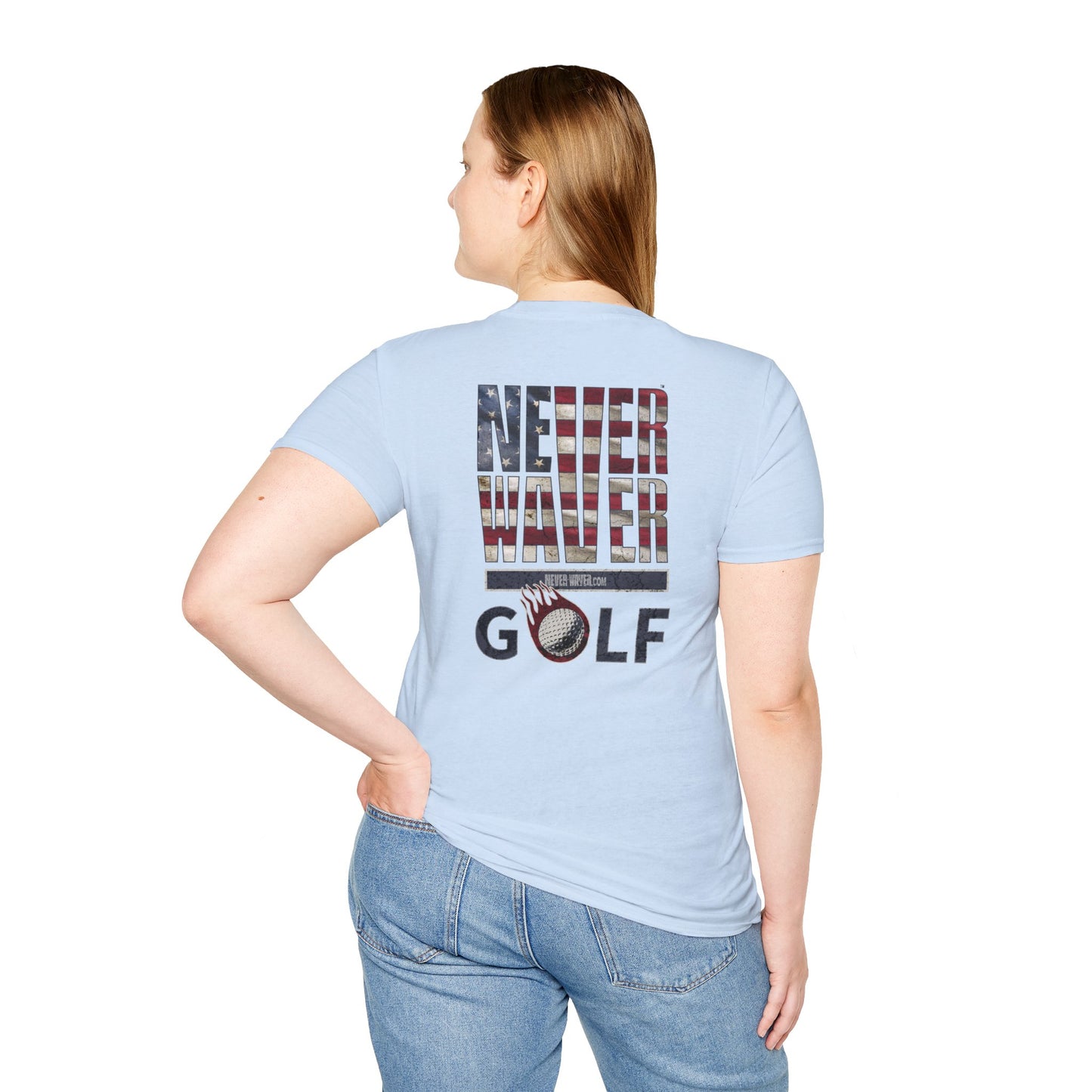 Never Waver Golf Unisex Soft style T-Shirt - Never Waver