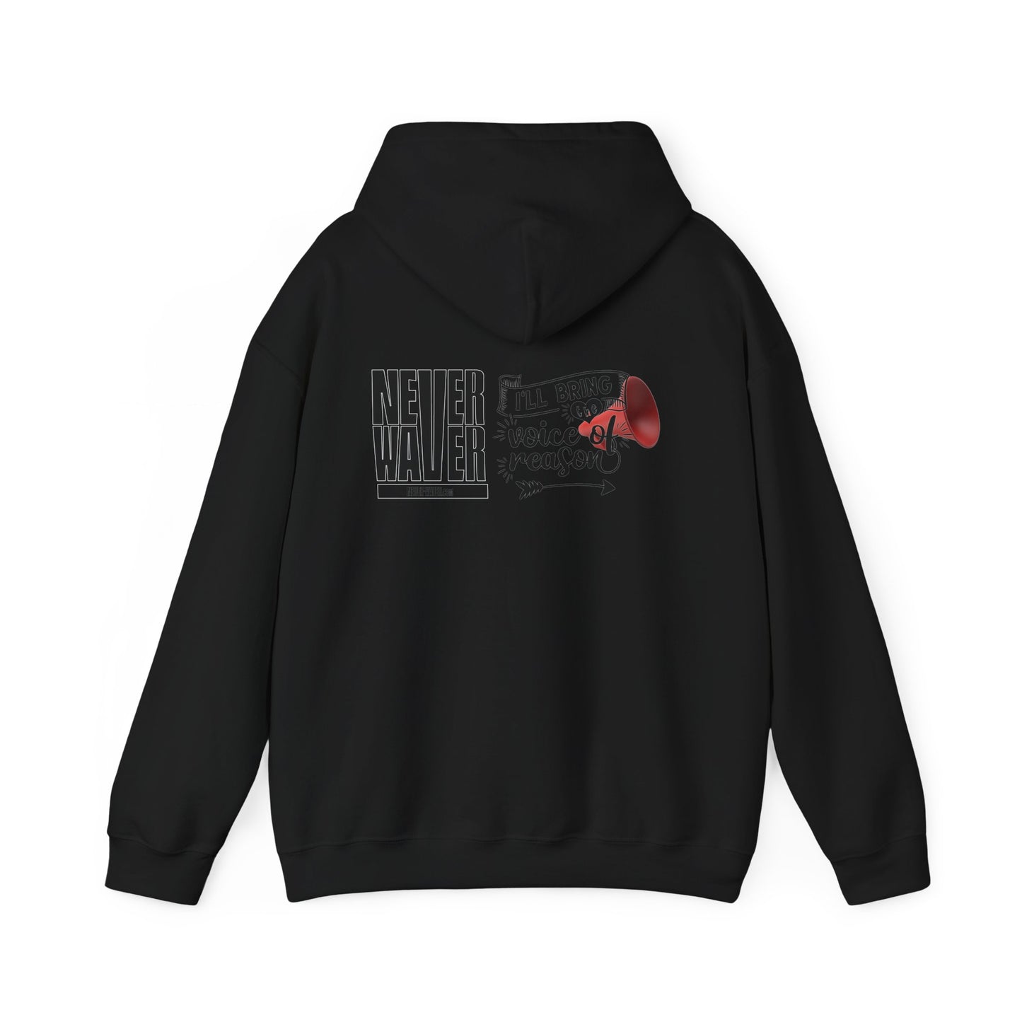 Unisex Heavy Blend™ Hooded Sweatshirt - "Never Waver I'll Bring The  Voice of Reason" Inspirational Hoodie - Never Waver
