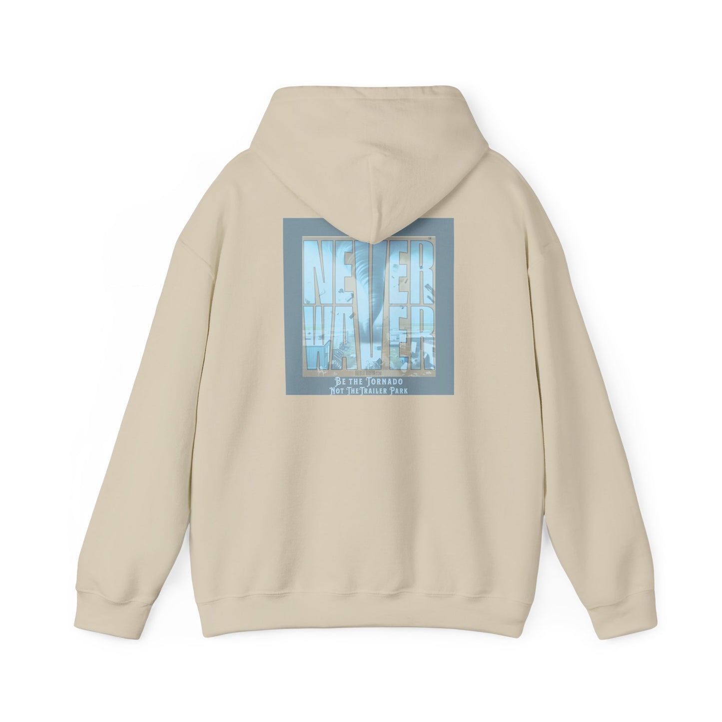 Cozy Unisex Hooded Sweatshirt - "Never Waver" Motivational Design - Never Waver