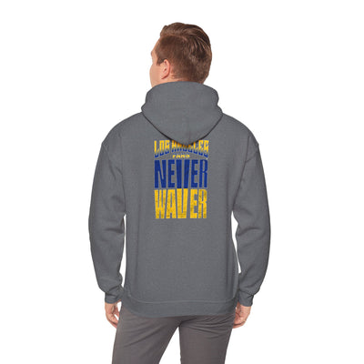 Inspired Unisex Heavy Blend™ Hooded Sweatshirt -Los Angeles Fans NEVER WAVER Graphic - Never Waver