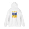 Unisex Heavy Blend™ Hooded Sweatshirt - Los Angeles Fans  NEVER WAVER w Leopard Football | Cozy Streetwear for Every Day - Never Waver
