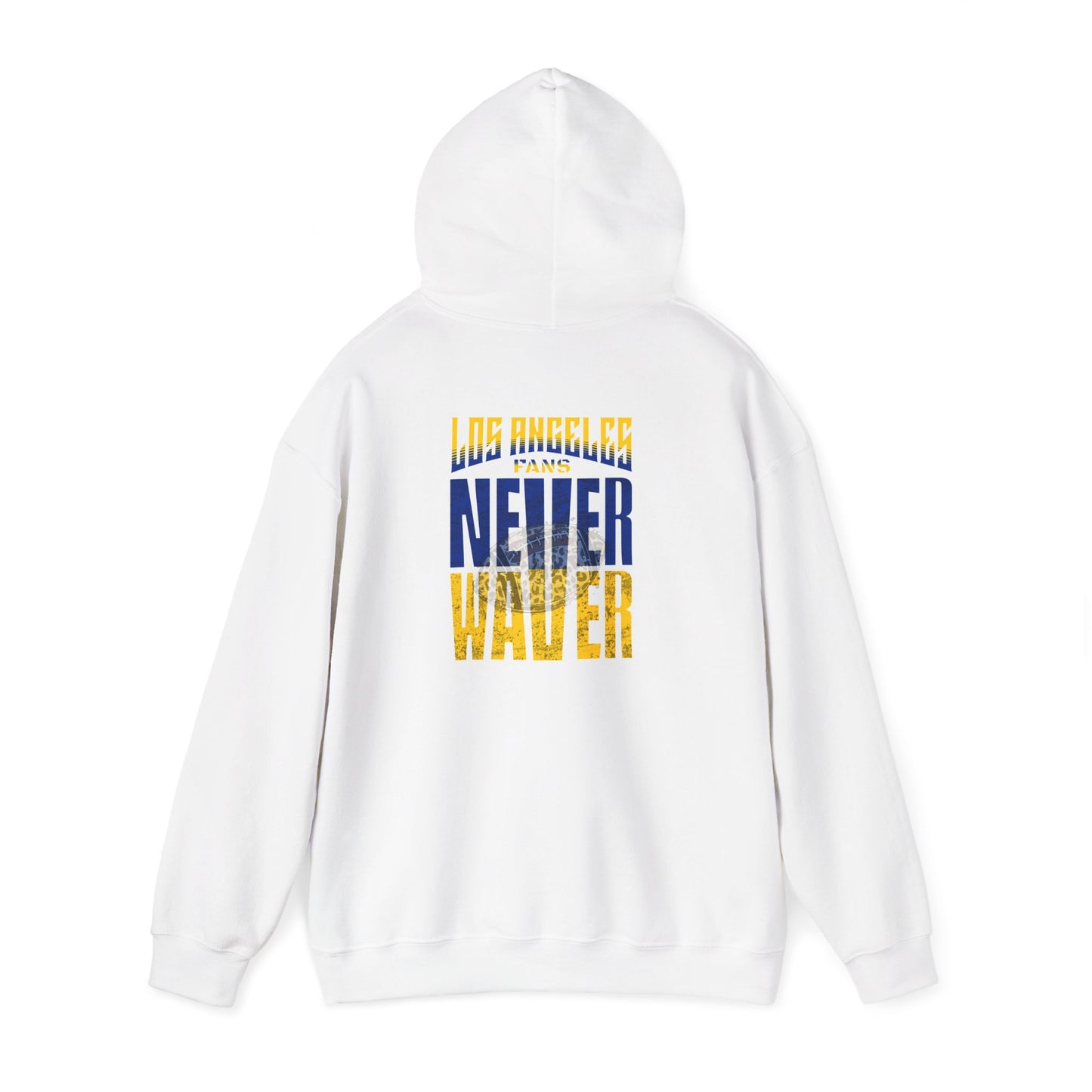 Unisex Heavy Blend™ Hooded Sweatshirt - Los Angeles Fans  NEVER WAVER w Leopard Football | Cozy Streetwear for Every Day - Never Waver
