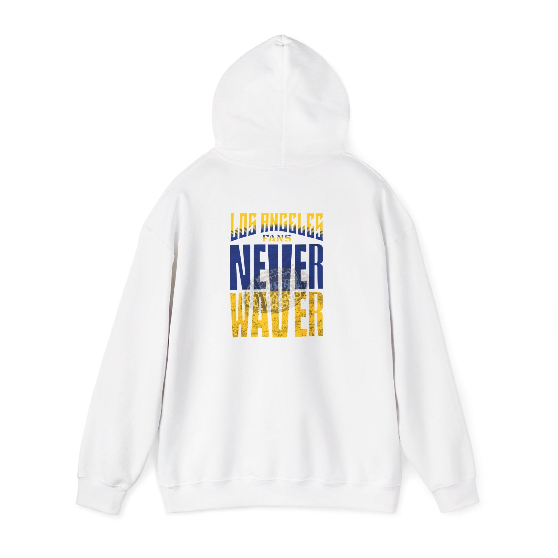 Unisex Heavy Blend™ Hooded Sweatshirt - Los Angeles Fans  NEVER WAVER w Leopard Football | Cozy Streetwear for Every Day - Never Waver