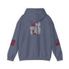 Unisex Heavy Blend™ Hooded Sweatshirt - Stylish Comfort with 'Never Waver Trump Fist Pump W Jesus  Protection' Design - Never Waver