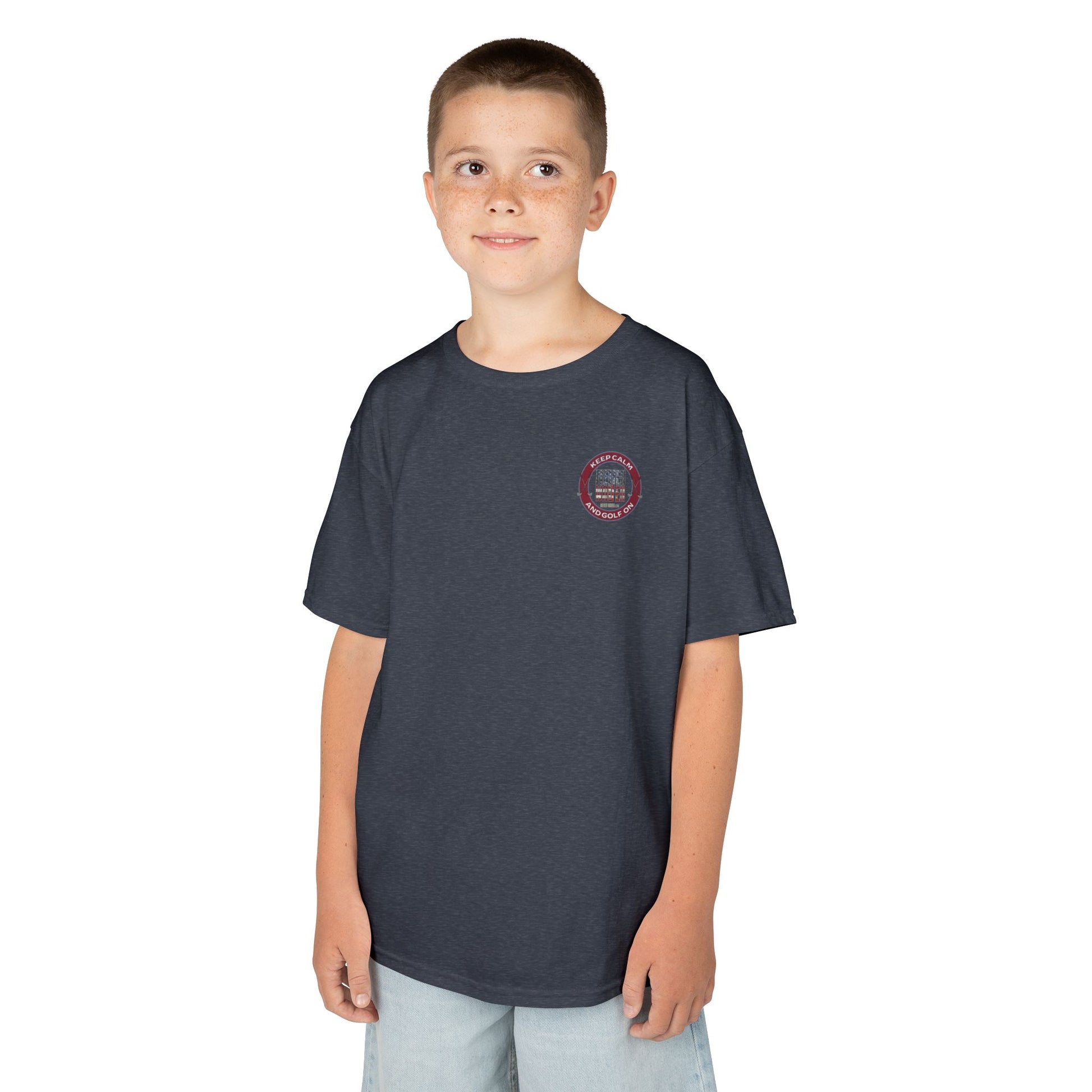 Kids Golf Tee - Keep Calm Never Waver and Golf On - Never Waver