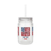 Never Waver Like This Mom Mason Jar with Straw - Perfect Gift for Mother's Day or Independence Day - Never Waver