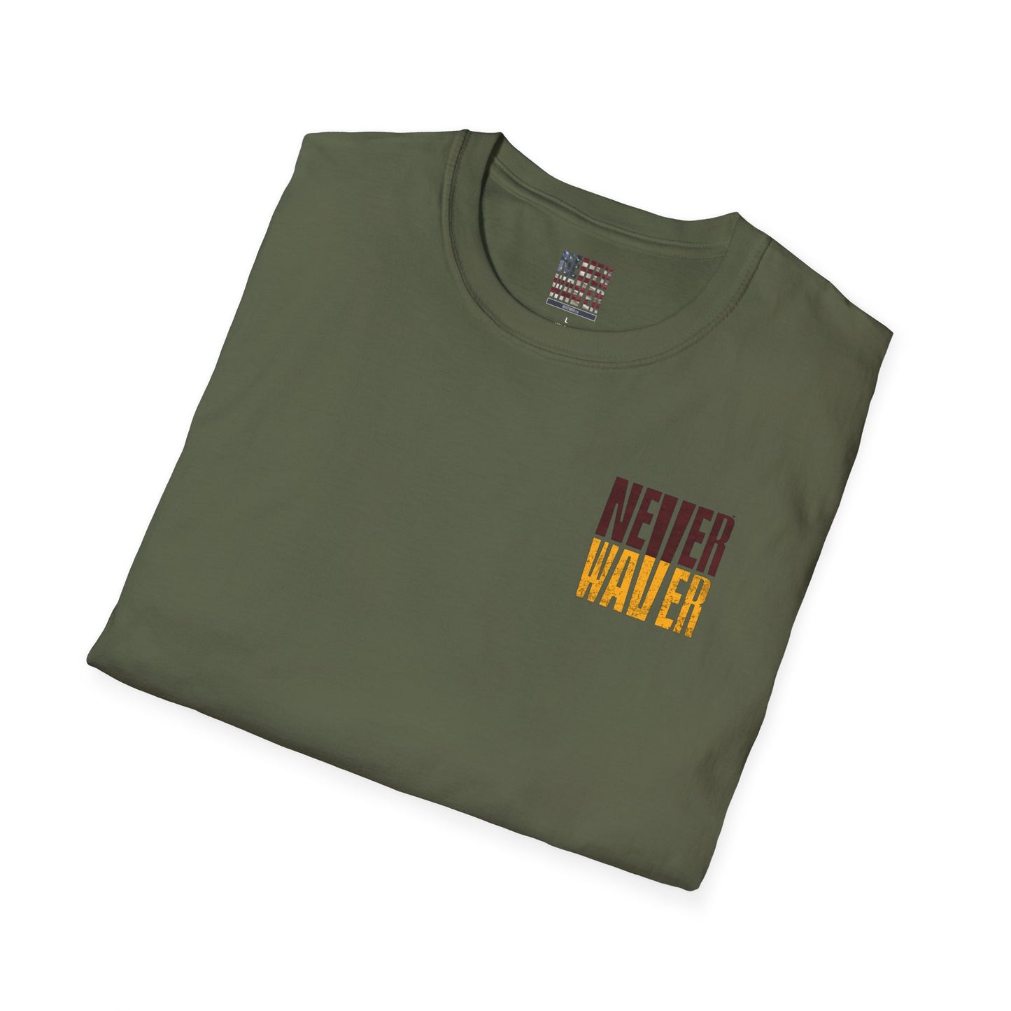 Washington Fans Never Waver Unisex Softstyle T-Shirt - Never Waver