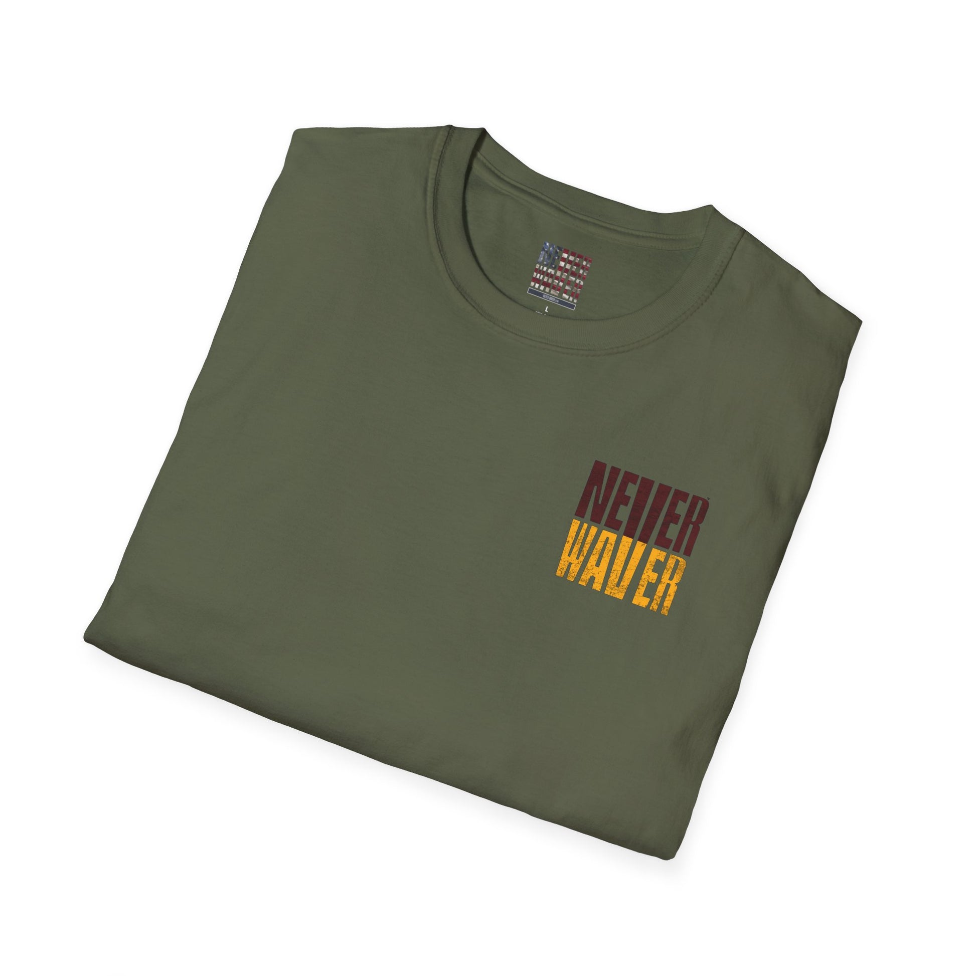 Washington Fans Never Waver Unisex Softstyle T-Shirt - Never Waver
