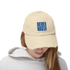 Unisex Distressed Cap - ‘NEVER WAVER’ Motivational Hat for Everyday Inspiration