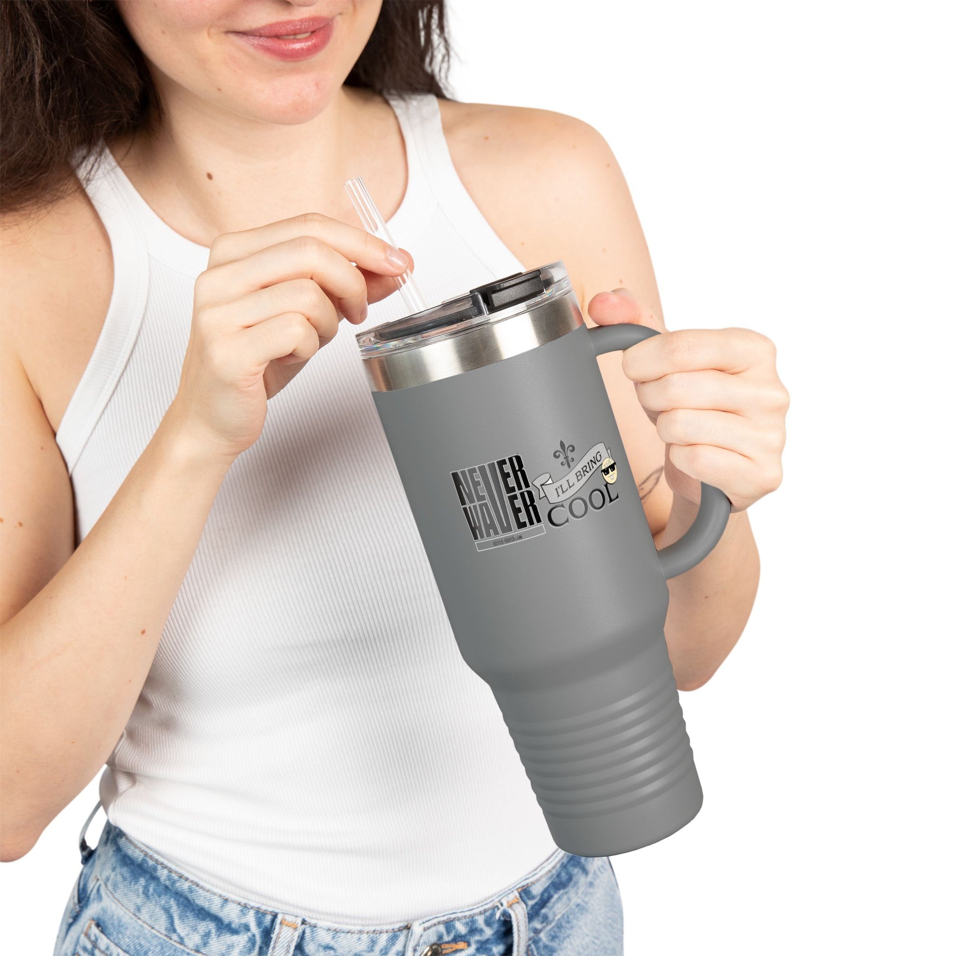 Never Waver I'll Bring The Cool Insulated Travel Mug, 40oz - Never Waver