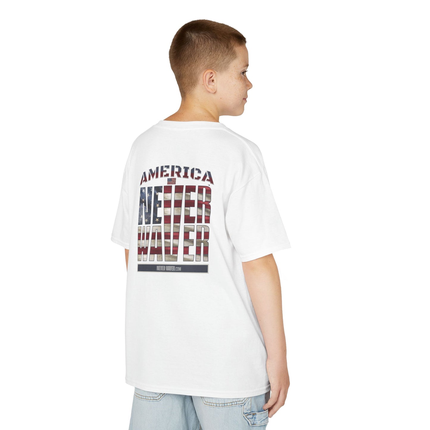 America Never Waver Kids Heavy Cotton™ Tee - Never Waver