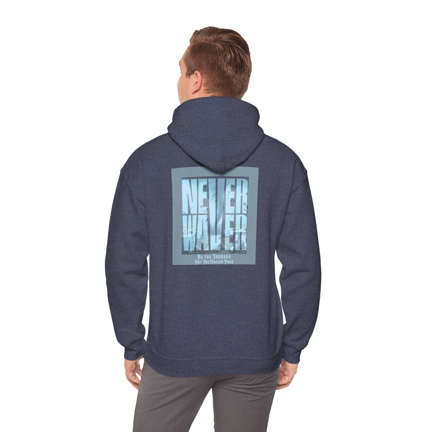 Cozy Unisex Hooded Sweatshirt - "Never Waver" Motivational Design - Never Waver