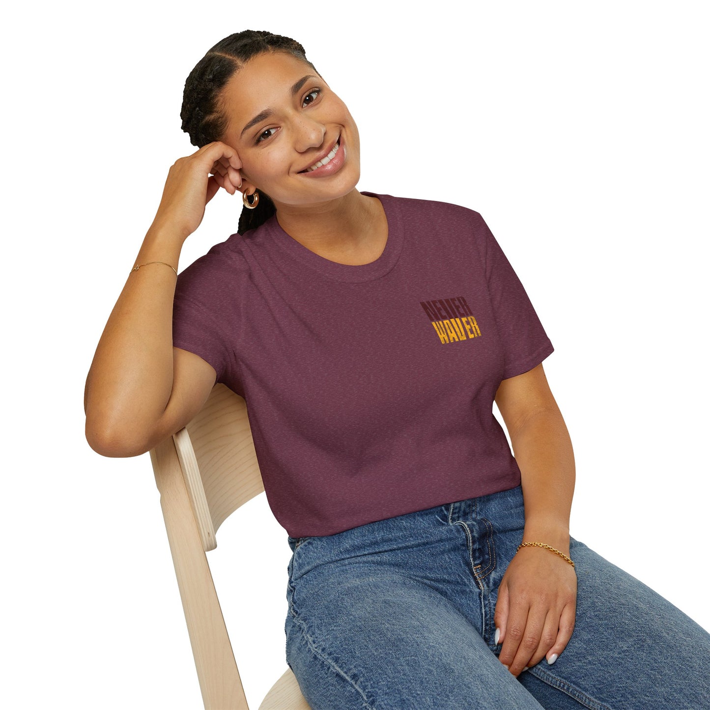 Washington Fans Never Waver Unisex Softstyle T-Shirt - Never Waver