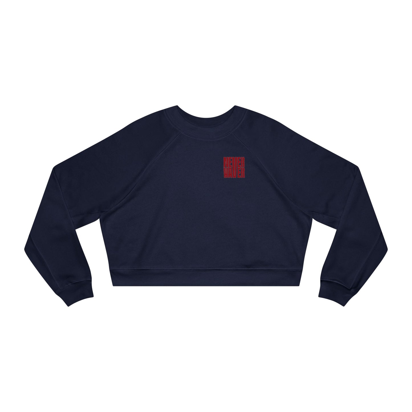 Never Waver Just A Mom Trying Not to Raise A&&holes Women's Cropped Fleece Pullover - Never Waver