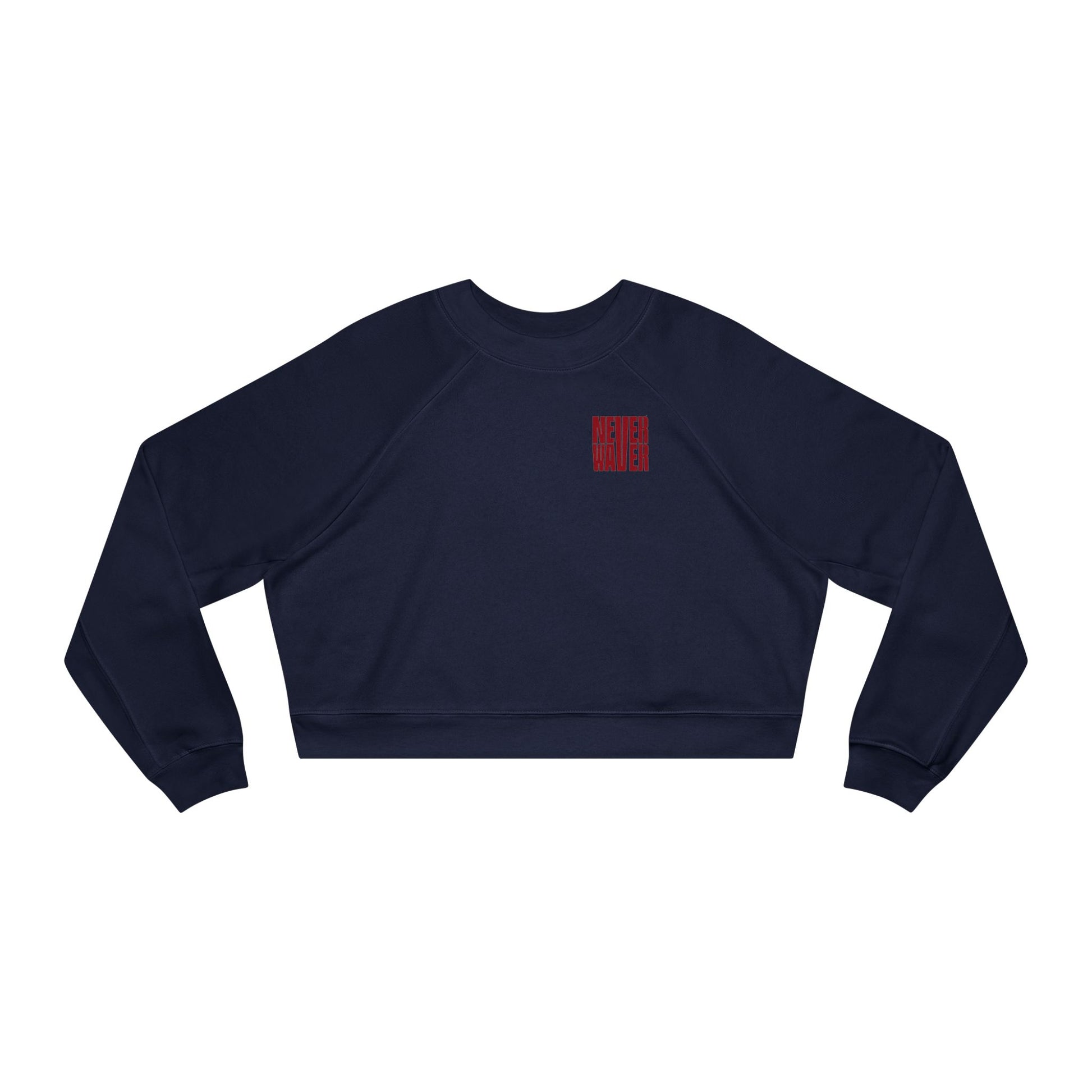 Never Waver Just A Mom Trying Not to Raise A&&holes Women's Cropped Fleece Pullover - Never Waver