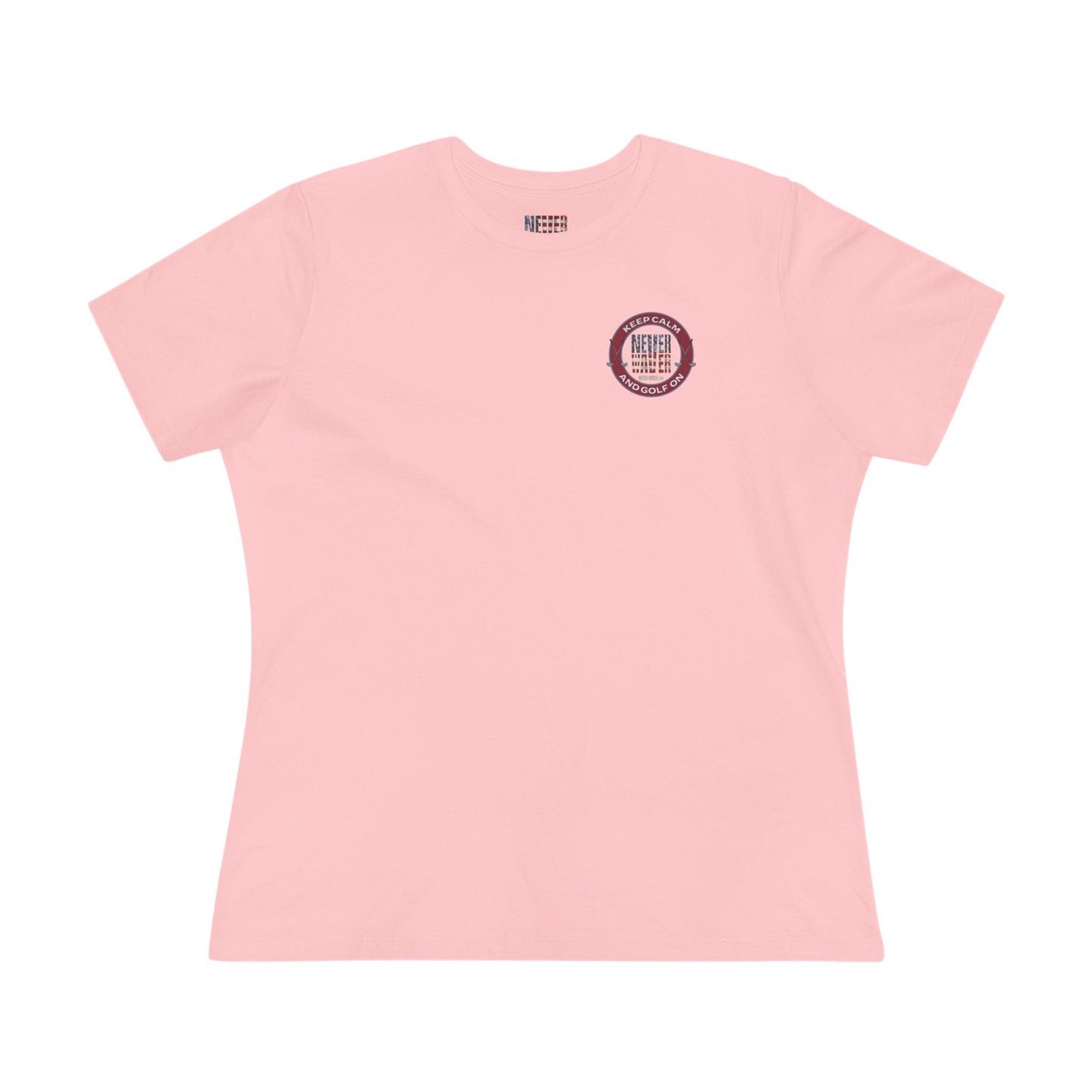 Keep Calm Never Waver and Golf On Women's Cotton Tee - Never Waver