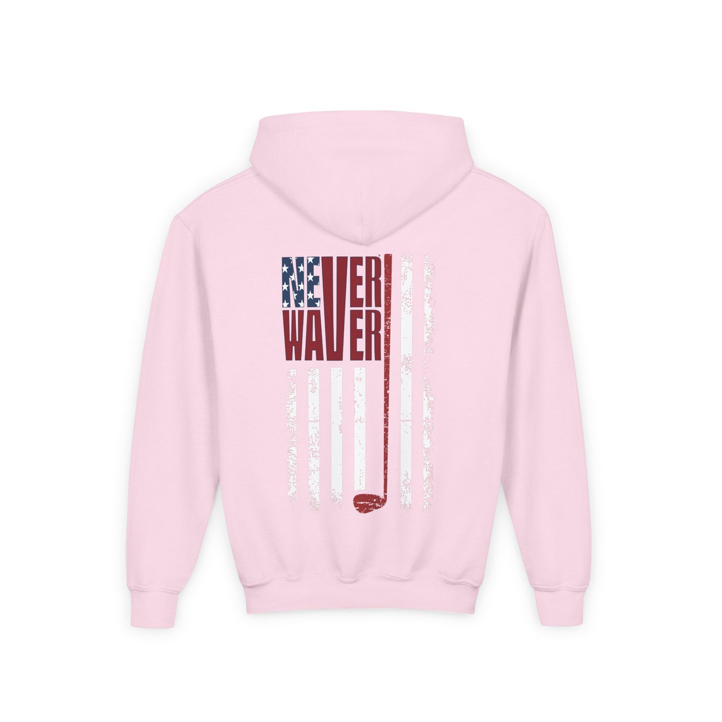 Youth Golf Hoodie - "Never Waver Golf" Sweatshirt for Young Golfers - Never Waver