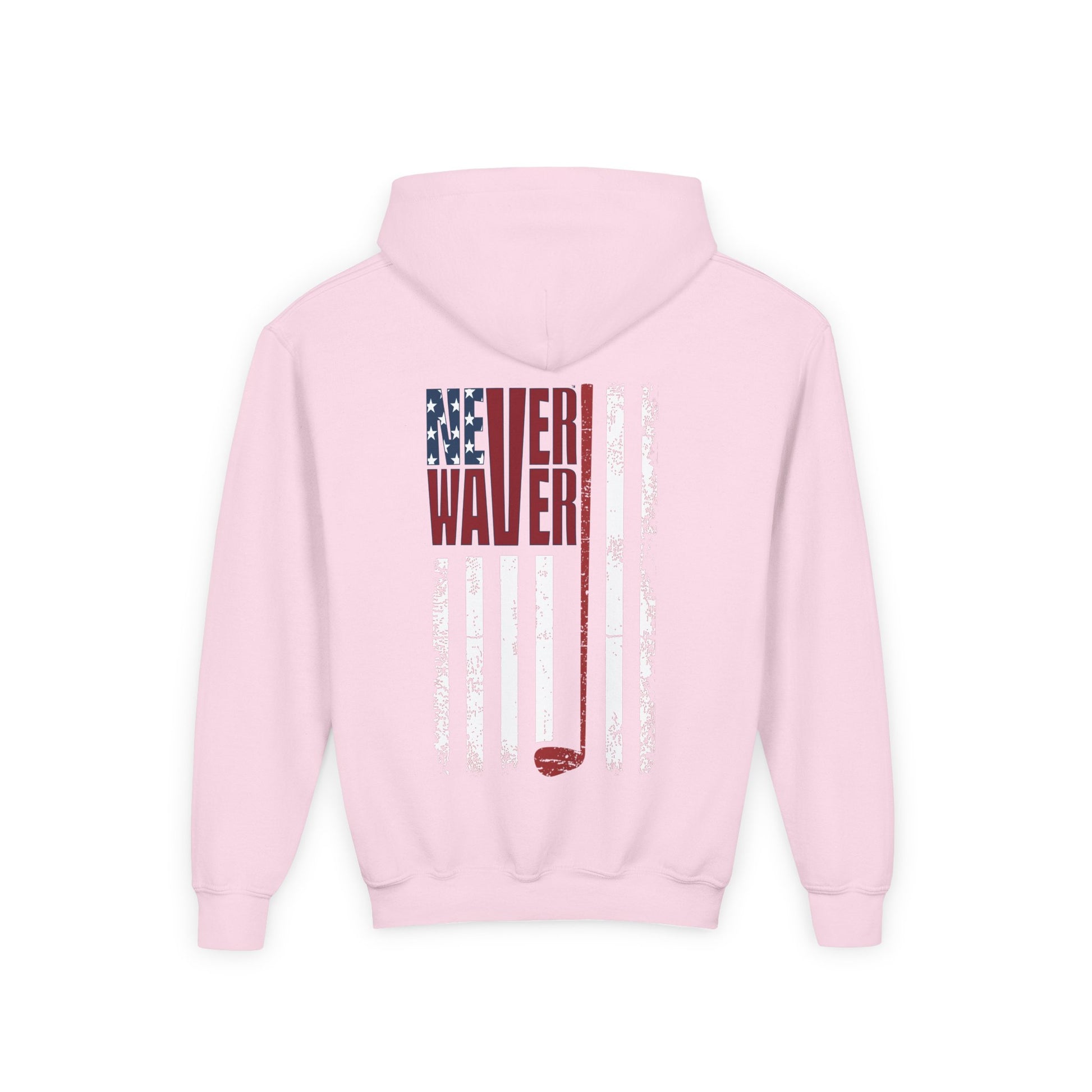 Youth Golf Hoodie - "Never Waver Golf" Sweatshirt for Young Golfers - Never Waver