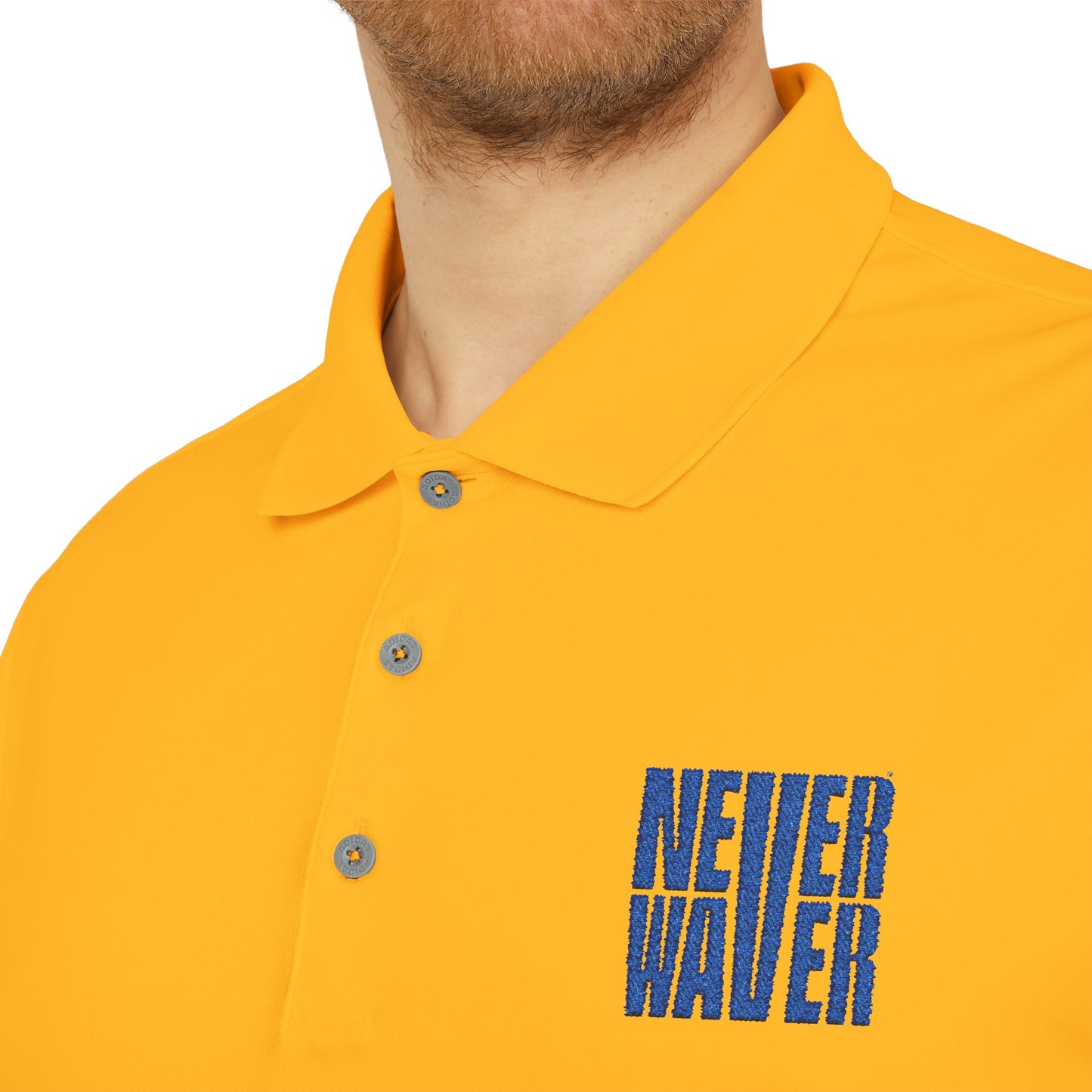 Performance Polo Shirt - "NEVER WAVER" Design
