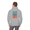 Unisex Heavy Blend™ Hooded Sweatshirt -Miami Fans  NEVER WAVER w Leopard Football | Cozy Streetwear for Every Day - Never Waver