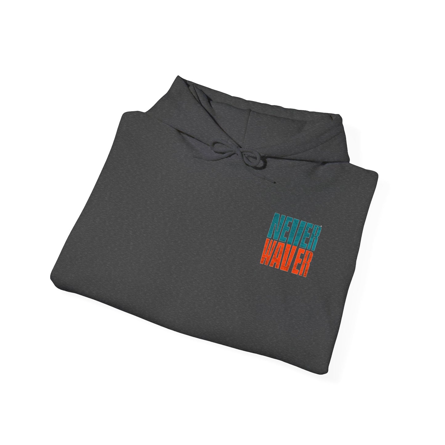 Unisex Heavy Blend™ Hooded Sweatshirt -Miami Fans  NEVER WAVER w Leopard Football | Cozy Streetwear for Every Day - Never Waver