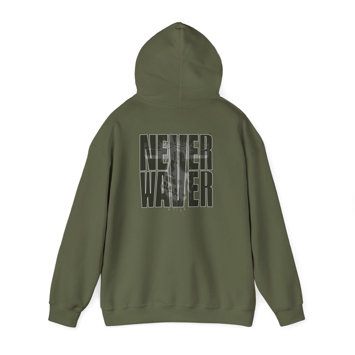 Never Waver” Jesus t-shirt might eye-catching design that reflects a steadfast faith and confidence in Christ.  Hoodie - Unisex Heavy Blend™ Sweatshirt - Never Waver