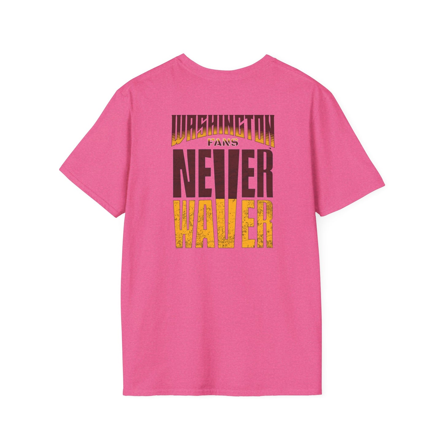 Washington Fans Never Waver Unisex Softstyle T-Shirt - Never Waver