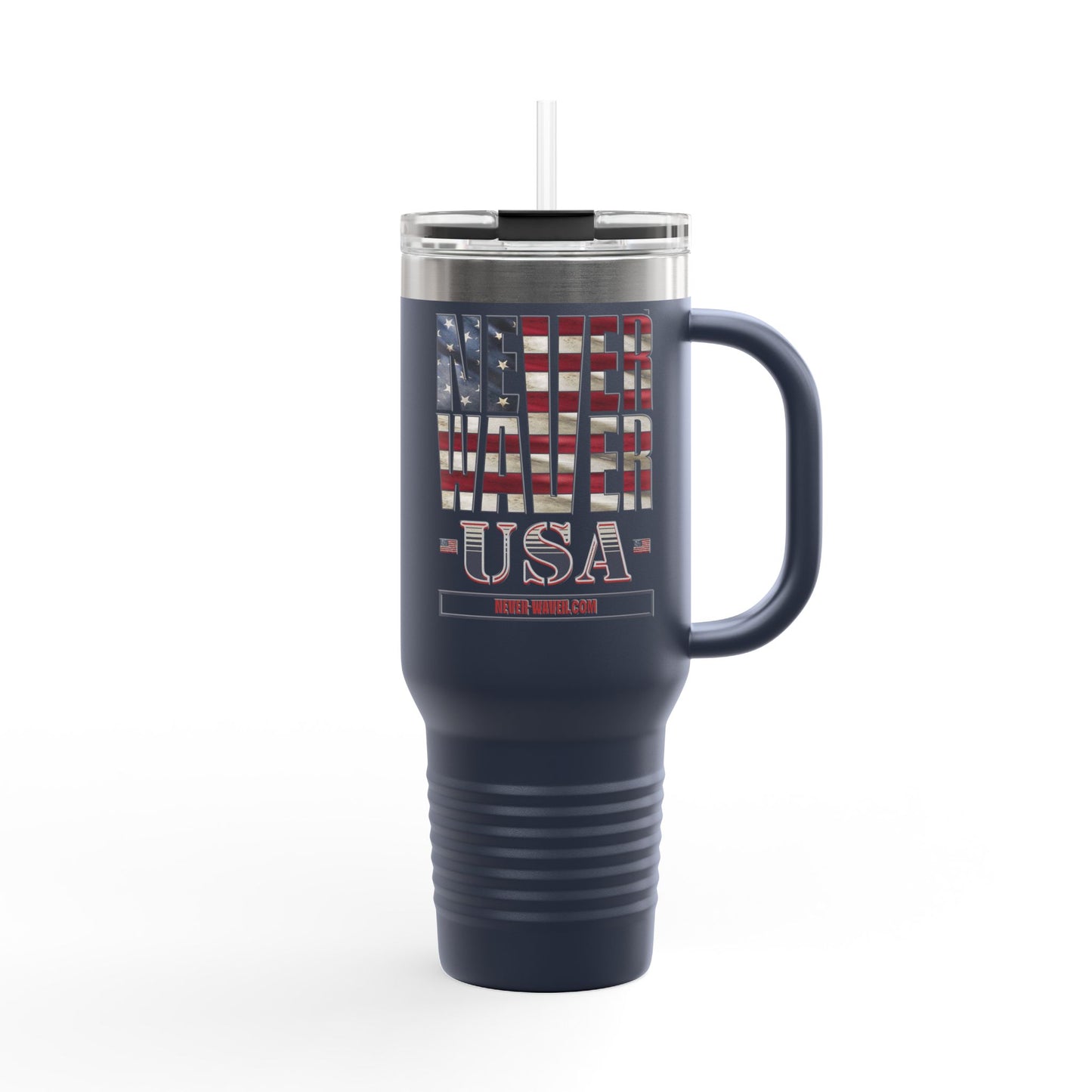 Never   Waver USA Insulated Travel Mug, 40oz - Never Waver