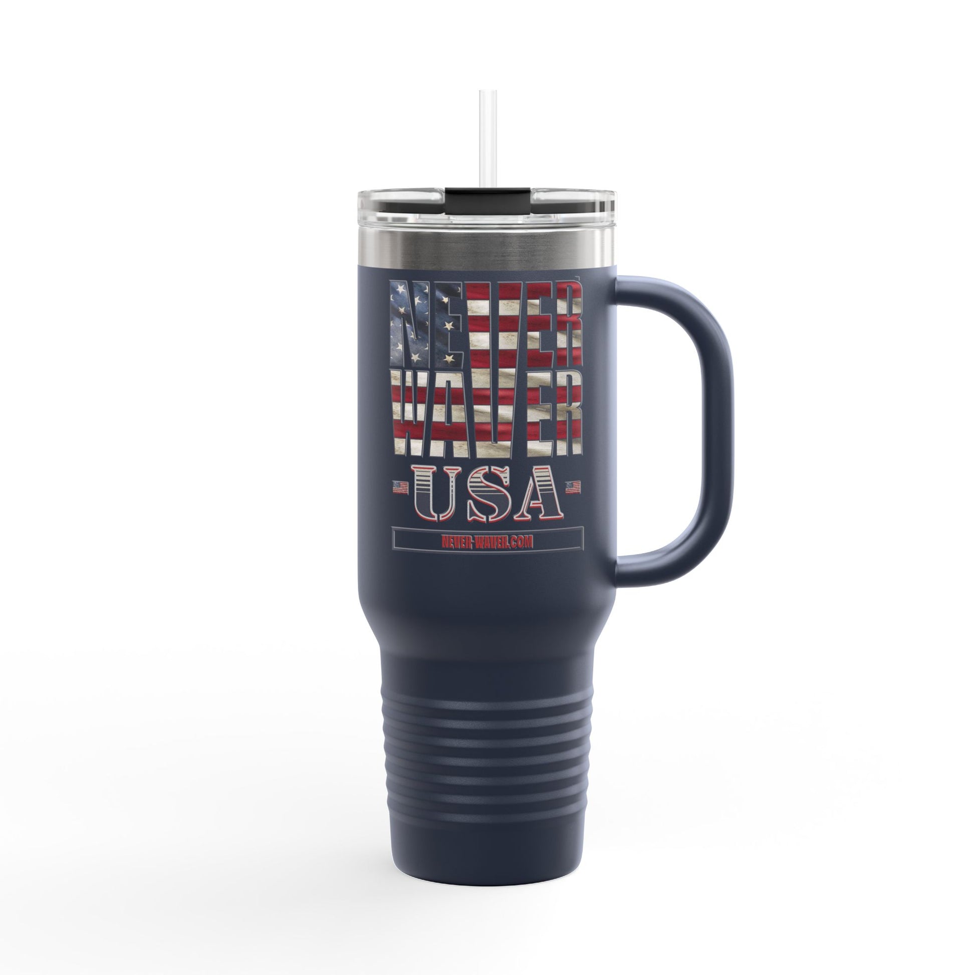 Never   Waver USA Insulated Travel Mug, 40oz - Never Waver