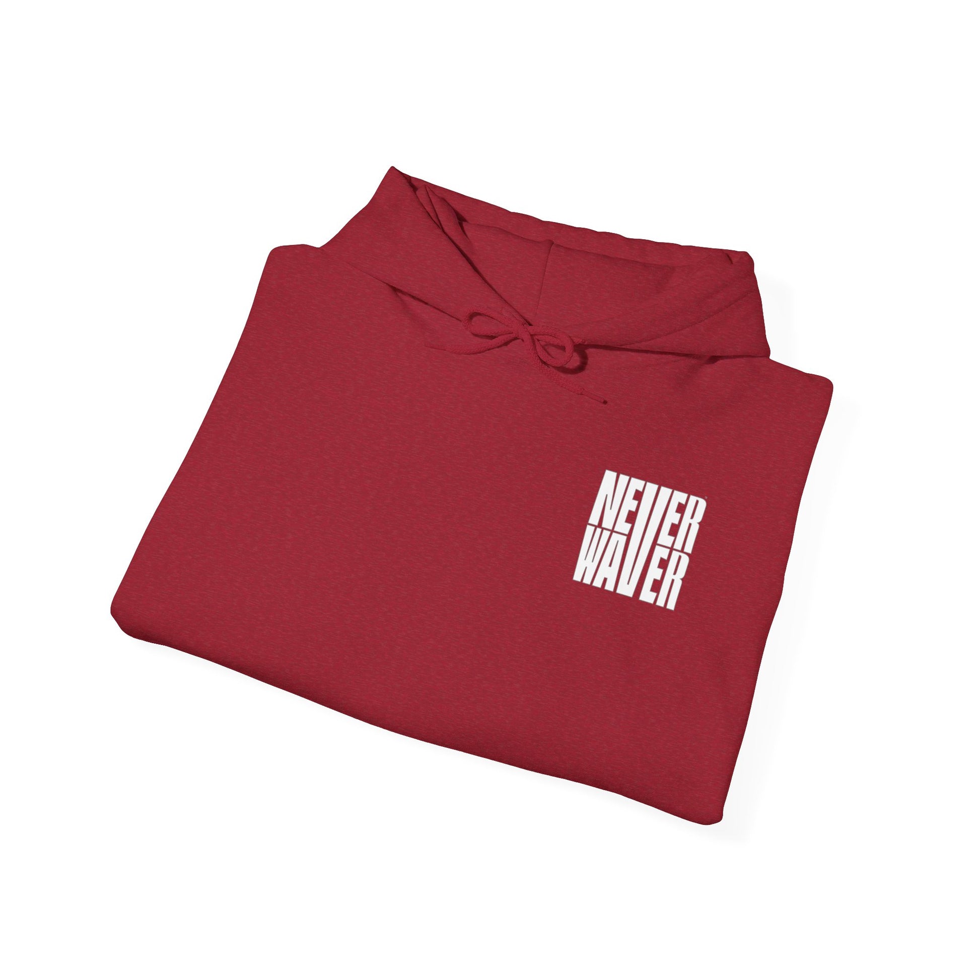 Never Waver” Jesus a bold, eye-catching design that reflects a steadfast faith and confidence in Christ. Hoodie - Unisex Heavy Blend™ Sweatshirt - Never Waver