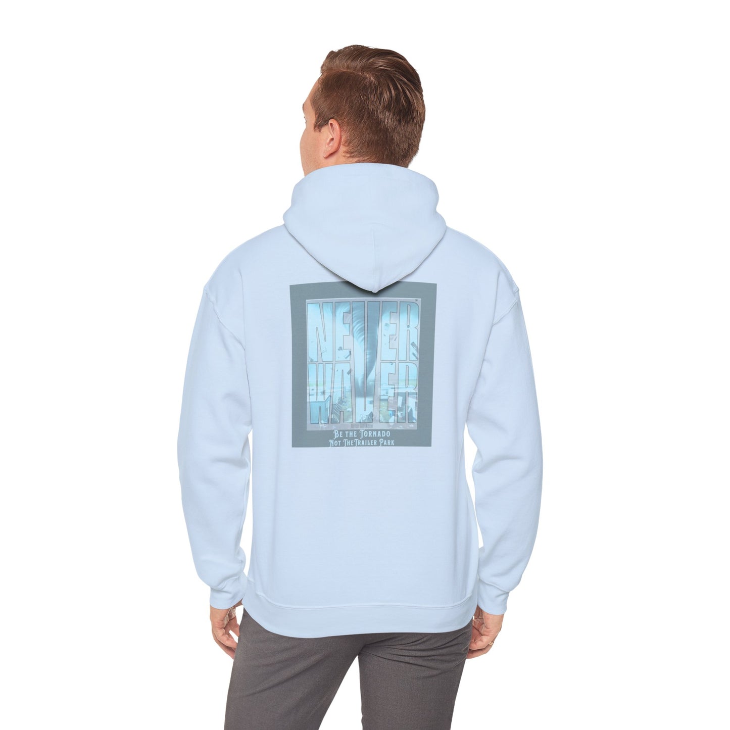 Cozy Unisex Hooded Sweatshirt - "Never Waver" Motivational Design - Never Waver