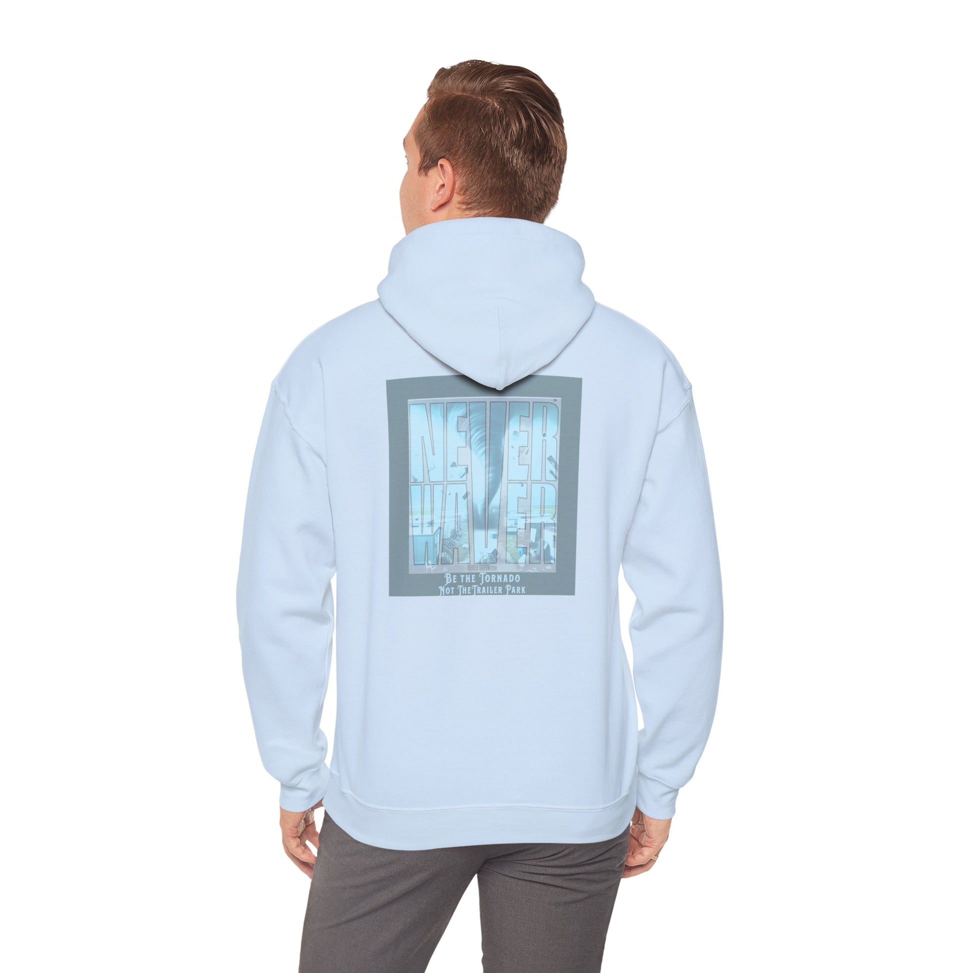 Cozy Unisex Hooded Sweatshirt - "Never Waver" Motivational Design - Never Waver