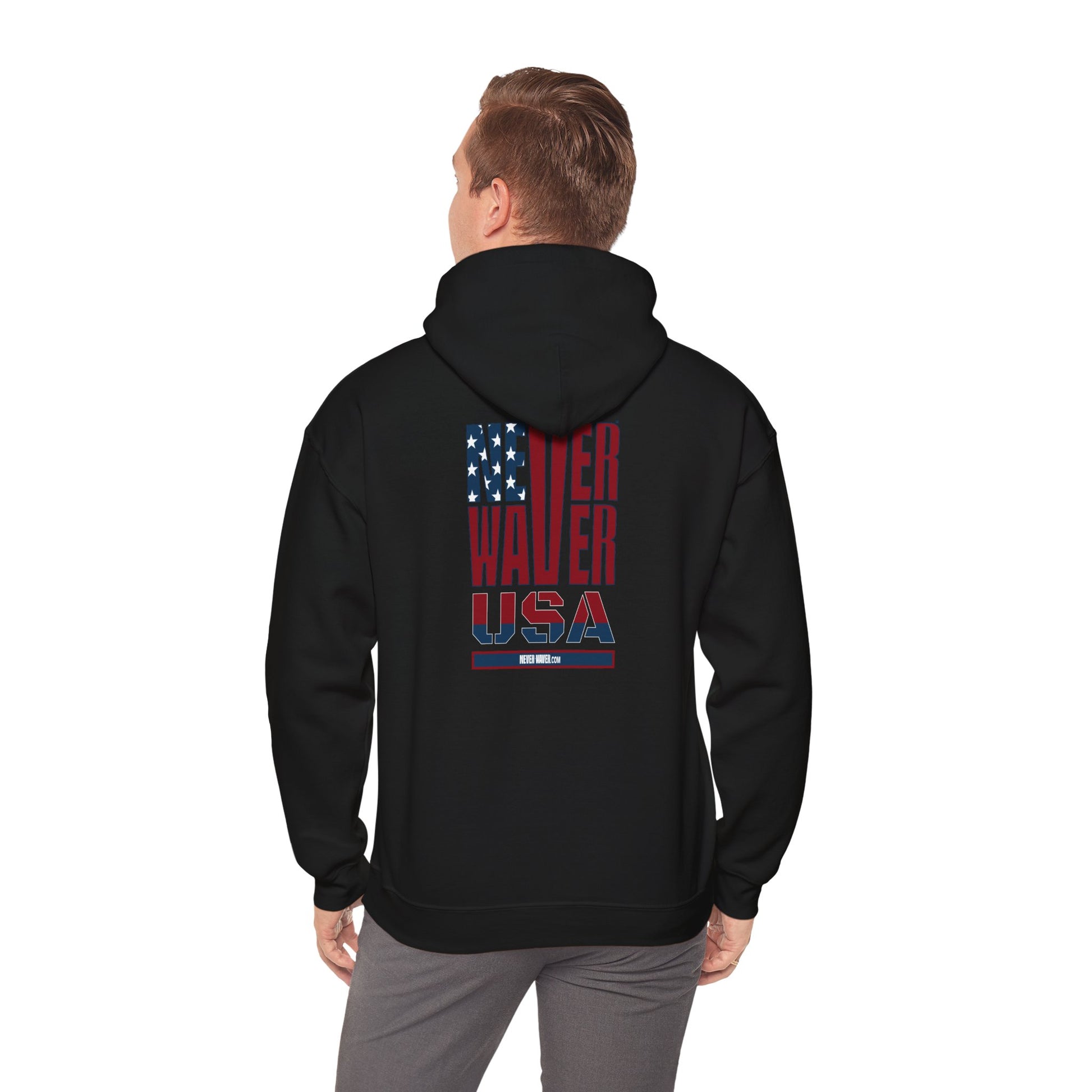 Patriotic Unisex Hooded Sweatshirt - 'Better Water USA' Design - Never Waver