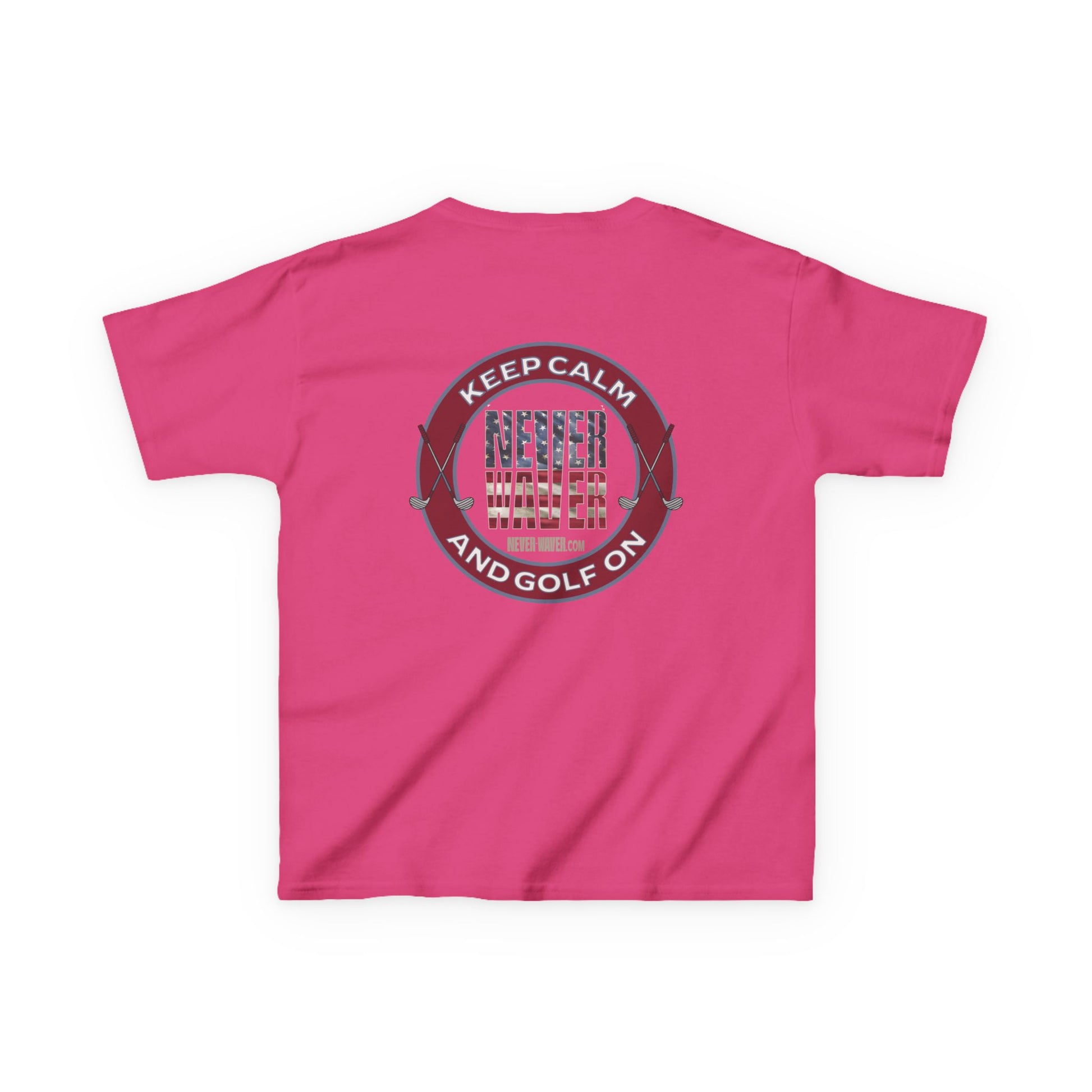 Kids Golf Tee - Keep Calm Never Waver and Golf On - Never Waver
