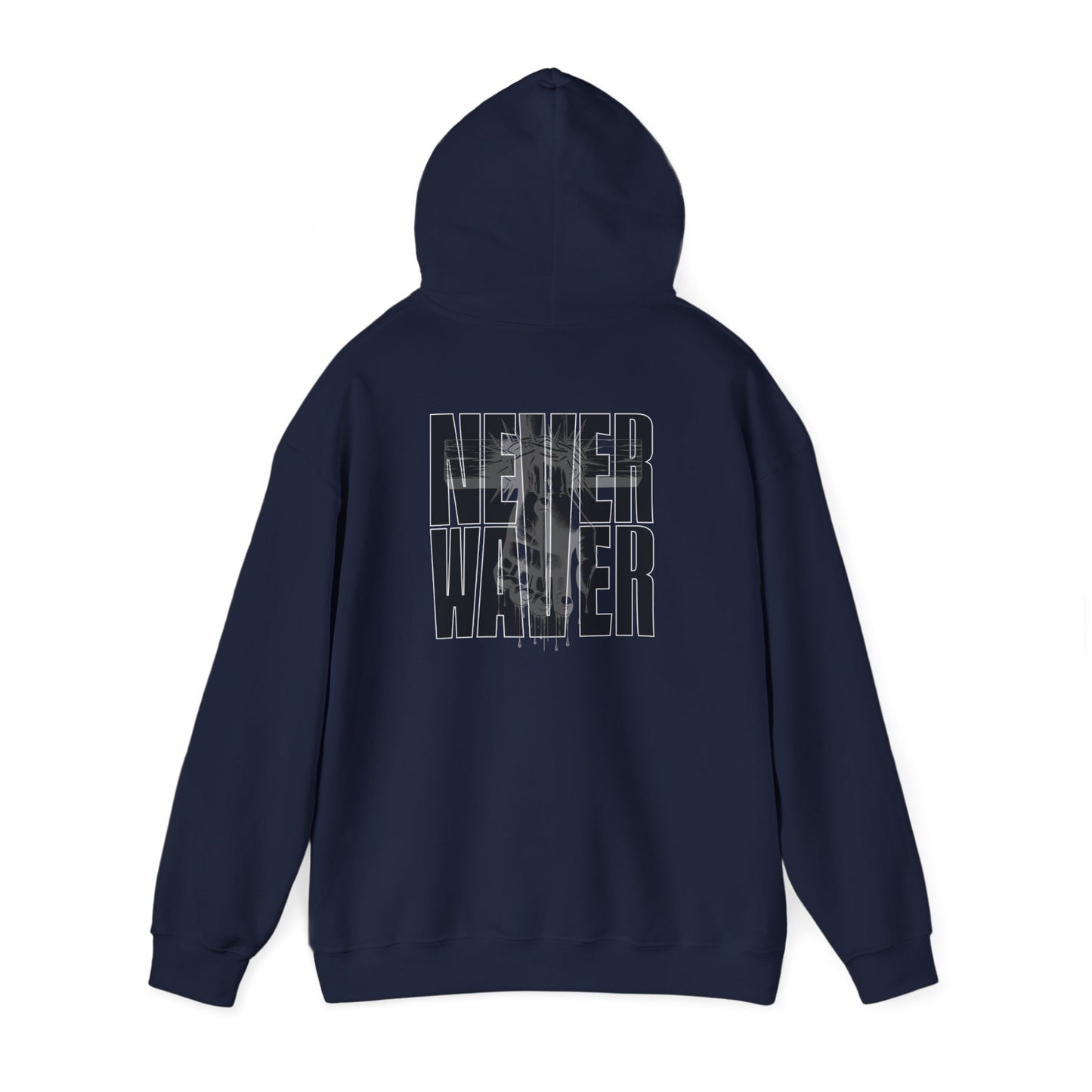 Never Waver” Jesus t-shirt might eye-catching design that reflects a steadfast faith and confidence in Christ.  Hoodie - Unisex Heavy Blend™ Sweatshirt - Never Waver