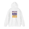 Minnesota Fans Never Waver w Leopard Football Unisex Heavy Blend™ Hooded Sweatshirt - Never Waver Design - Never Waver